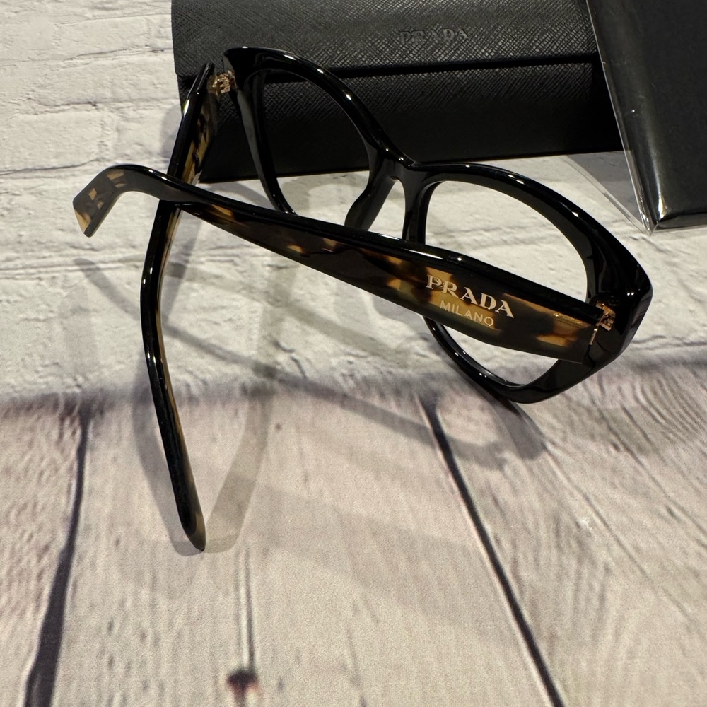Prada Black Cat-Eye Glasses Bold Design - Picture 4 of 11